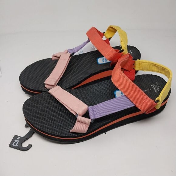 MultiColored Wide Sandal with Velcro. Size 11 and 12 - Picture 1 of 10